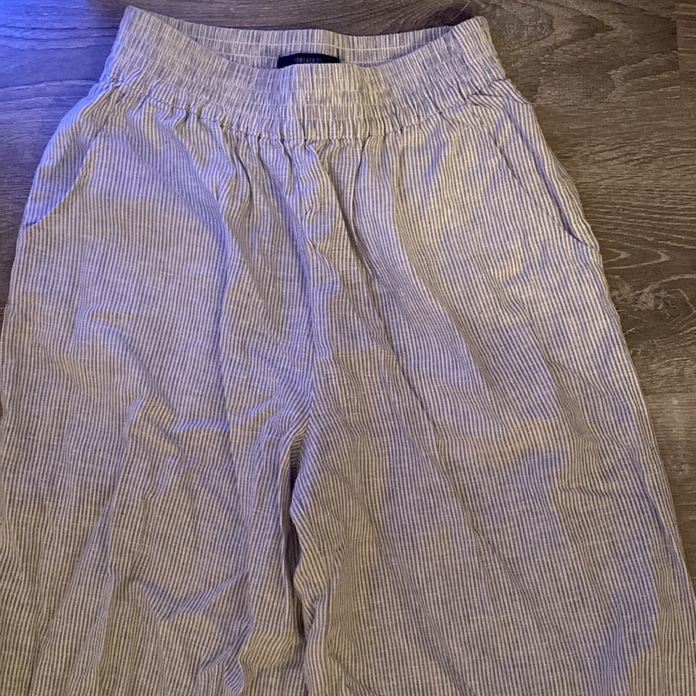 Forever 21 Striped wide leg dress pants